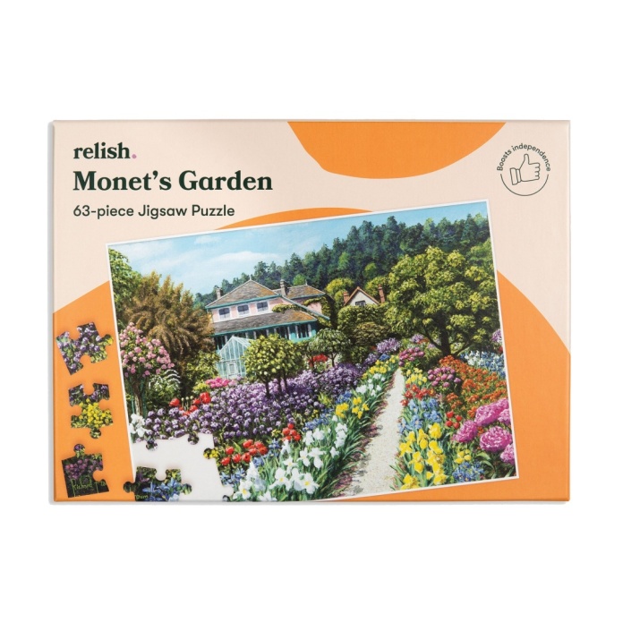 Puzzle Relish 63 elementy Ogród Moneta dla seniora